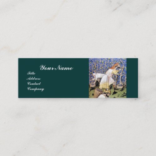 ANTIQUE GRAPE VINEYARD HARVEST WAX SEAL MONOGRAM MINI BUSINESS CARD