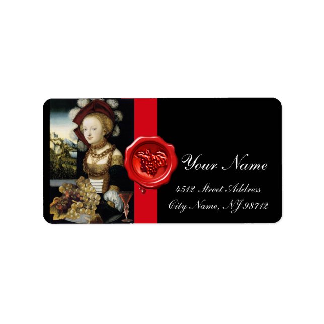 ANTIQUE GRAPE VINEYARD WINE TASTING PARTY WAX SEAL LABEL (Front)