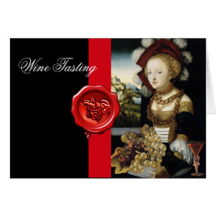 ANTIQUE GRAPE VINEYARD  WINE TASTING RED WAX SEAL CARDS