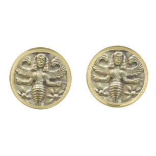 ANTIQUE GREEK HONEY BEE GODDESS CUFFLINKS