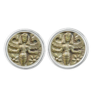 ANTIQUE GREEK HONEY BEE GODDESS CUFFLINKS