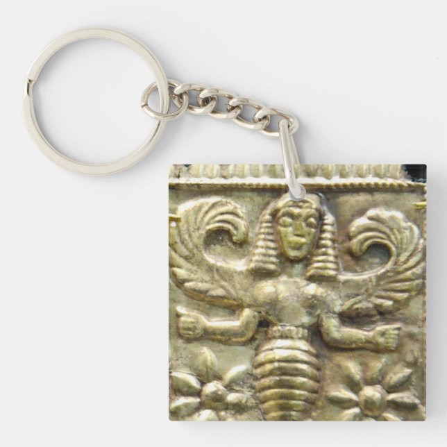 ANTIQUE GREEK HONEY BEE GODDESS KEYCHAIN (Front)
