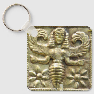 ANTIQUE GREEK HONEY BEE GODDESS KEYCHAIN