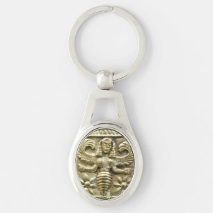 ANTIQUE GREEK HONEY BEE GODDESS KEYCHAIN