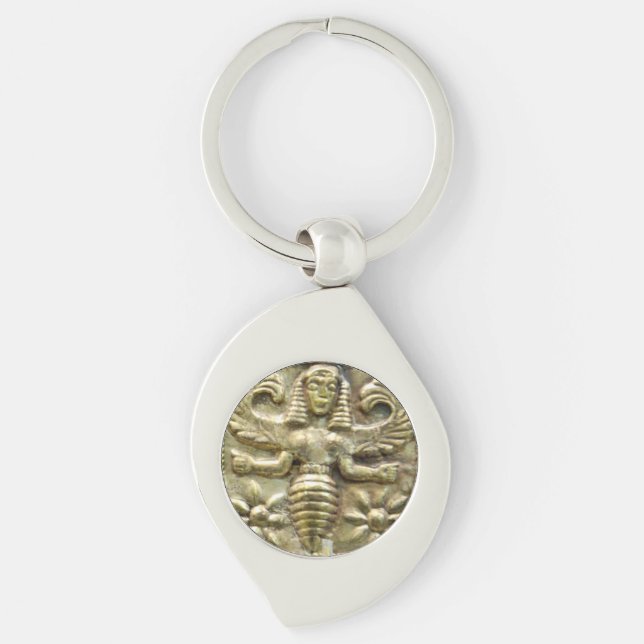 ANTIQUE GREEK HONEY BEE GODDESS KEYCHAIN (Front)