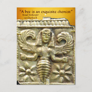 ANTIQUE GREEK HONEY BEE GODDESS POSTCARD