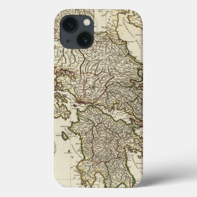 Antique Greek Map Case-Mate iPhone Case (Back)