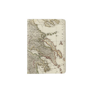 Antique Greek Map Passport Holder