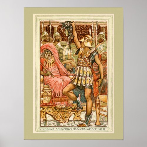 Antique Greek Myths Perseus by Walter Crane Poster