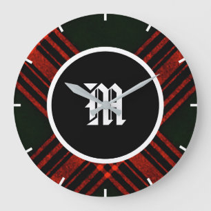 Antique Green and Blue Hunting Tartan Clock