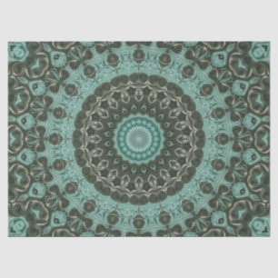 Antique Green Mandala Pattern Design Tissue Paper