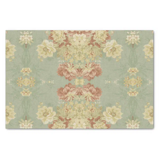 Antique Green Print Tissue Paper | Zazzle