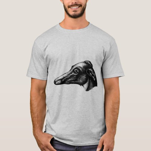 Antique Greyhound Dog  T_Shirt