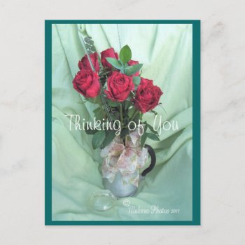 Antique Gs Coffee Pot & Roses- Customize Postcard by MakaraPhotos at Zazzle