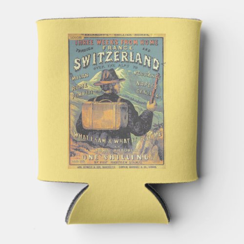 Antique Guide to Switzerland for Travelers Can Cooler