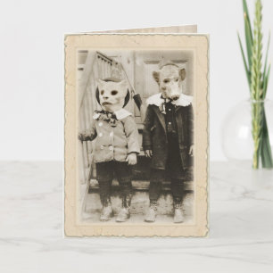 Antique Halloween ~Edgar Allan Poe Card