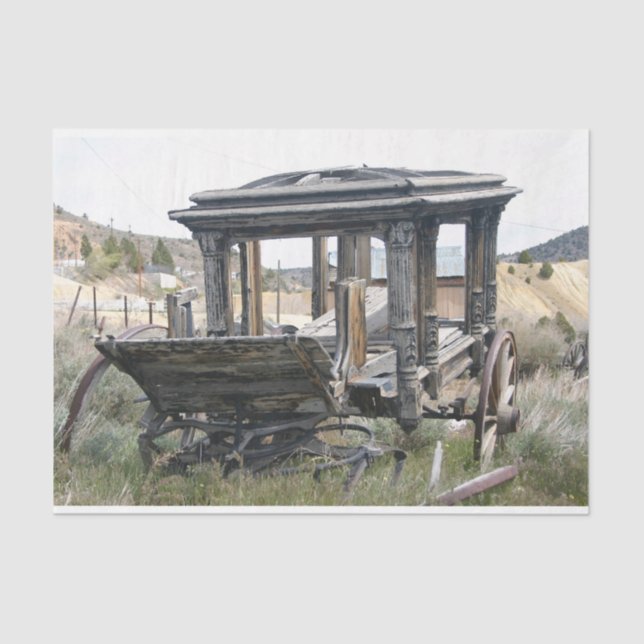 Antique Hearst Western Scene Decoupage Paper (Front)