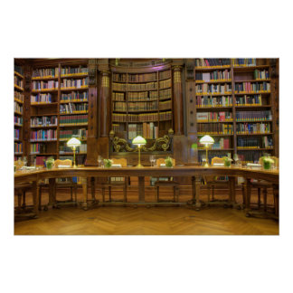 Antique Historical Library Poster