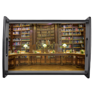 Antique Historical Library Serving Tray