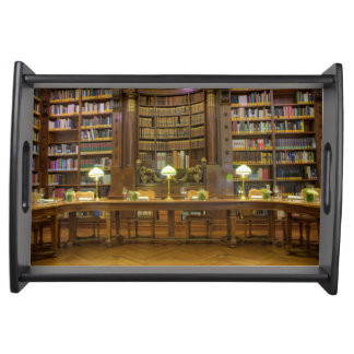 Antique Historical Library Serving Tray