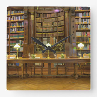 Antique Historical Library Square Wall Clock