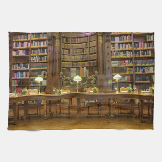 Antique Historical Library Towel (Horizontal)