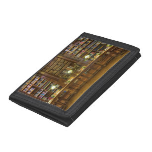 Antique Historical Library Trifold Wallet