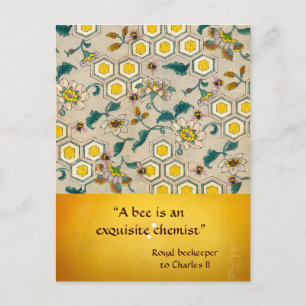 ANTIQUE HONEY BEE BEEKEEPER ,BEEKEEPING POSTCARD