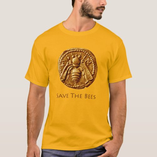 ANTIQUE HONEY BEE COIN Save The Bees Yellow T_Shirt