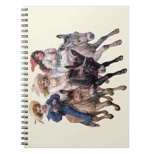 Antique horse pony children art notebook