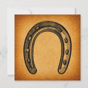 Antique Horseshoe Vintage Western Horse Shoe Invitation