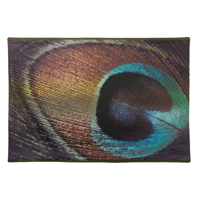 Antique Hues Peacock Feather Eye Placemat (Front)