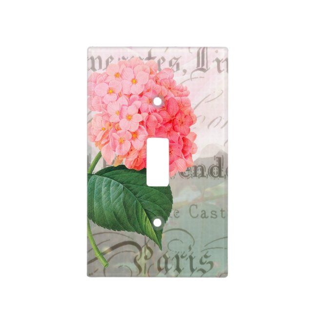 Antique Hydrangea French Accent Light Switch Cover (Front)