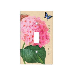 Antique Hydrangea Shabby Light Switch Cover