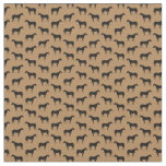 Antique Illustrated Horses CUSTOM BACKGROUND COLOR Fabric