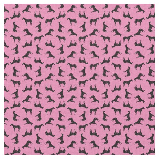 Antique Illustrated Horses Western CUSTOM BG COLOR Fabric