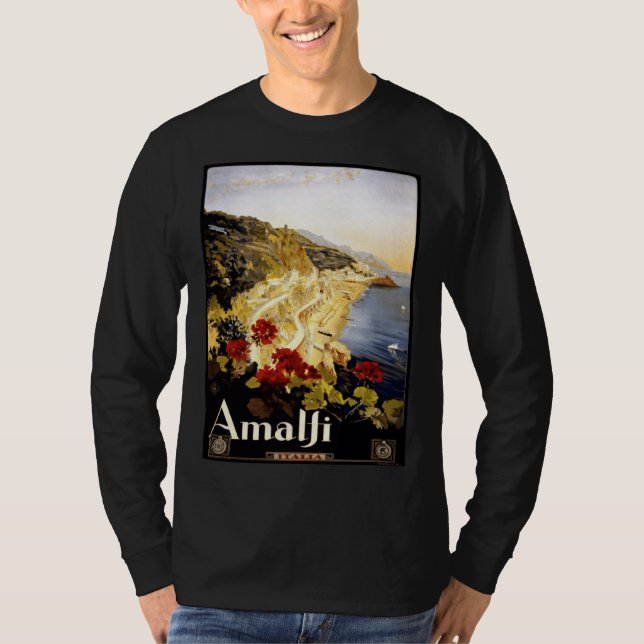 Antique Illustration Italy Amalfi Coast Antique Jo T-Shirt (Front)