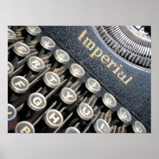 Antique Imperial Typewriter Poster