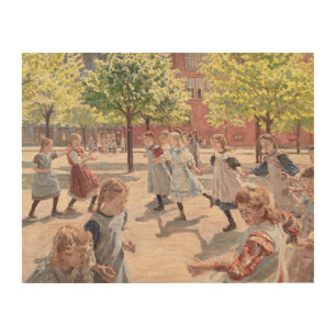 Antique Impressionist Sun Drenched Park Art