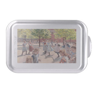 Antique Impressionist Sun Drenched Park Art Cake Pan