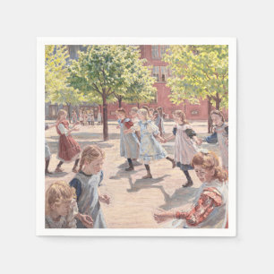 Antique Impressionist Sun Drenched Park Art Napkins
