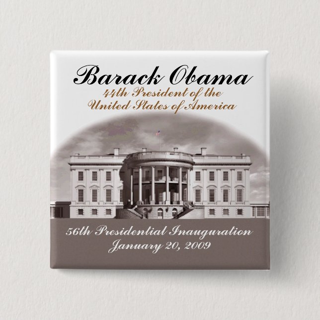 Antique Inauguration Pinback Button (Front)