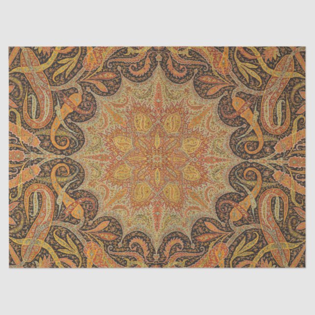 Antique Indian Boteh Pattern Tissue Paper (Front)