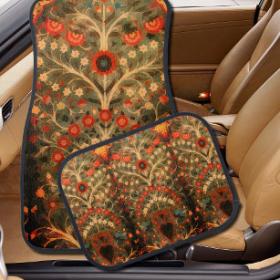 Elegant Romantic Chic Floral Damask-Sage Green Car Floor Mat, Zazzle