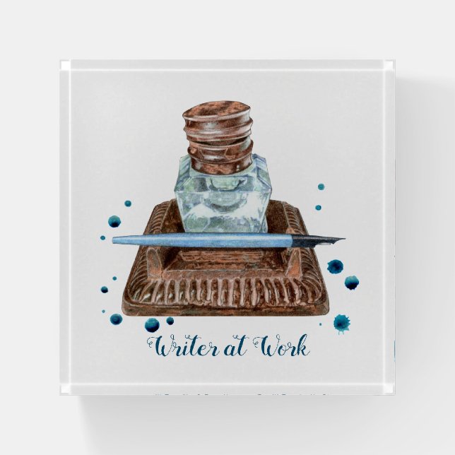 Antique Inkwell Paperweight (Front)