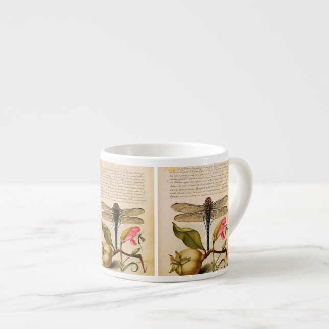 Antique Insects, Flowers, fruits Hoefnagel Espresso Cup (Front Right)