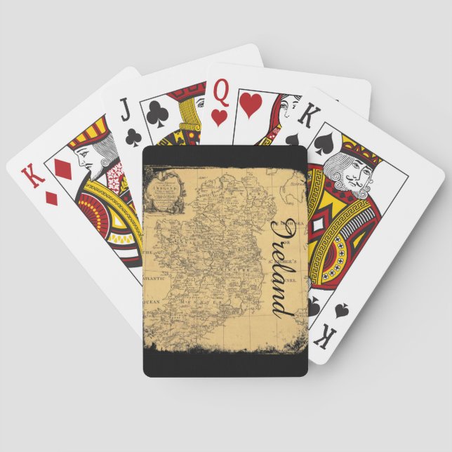 Antique Ireland Map Playing Cards (Back)