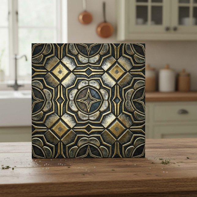 Antique Iron Industrial Geometric #10 ID1227 Ceramic Tile (Creator Uploaded)