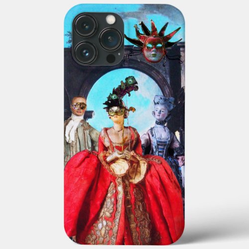 ANTIQUE ITALIAN PUPPETS AND MASKS MASQUERADE PARTY iPhone 13 PRO MAX CASE