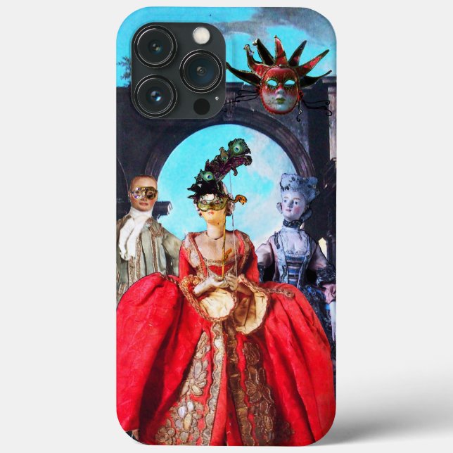 ANTIQUE ITALIAN PUPPETS AND MASKS MASQUERADE PARTY Case-Mate iPhone CASE (Back)